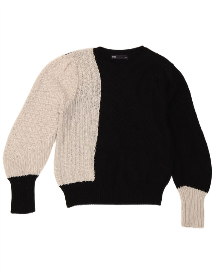 Marks & Spencer - Jersey de cuello redondo para mujer, talla 40, talla M, color negro