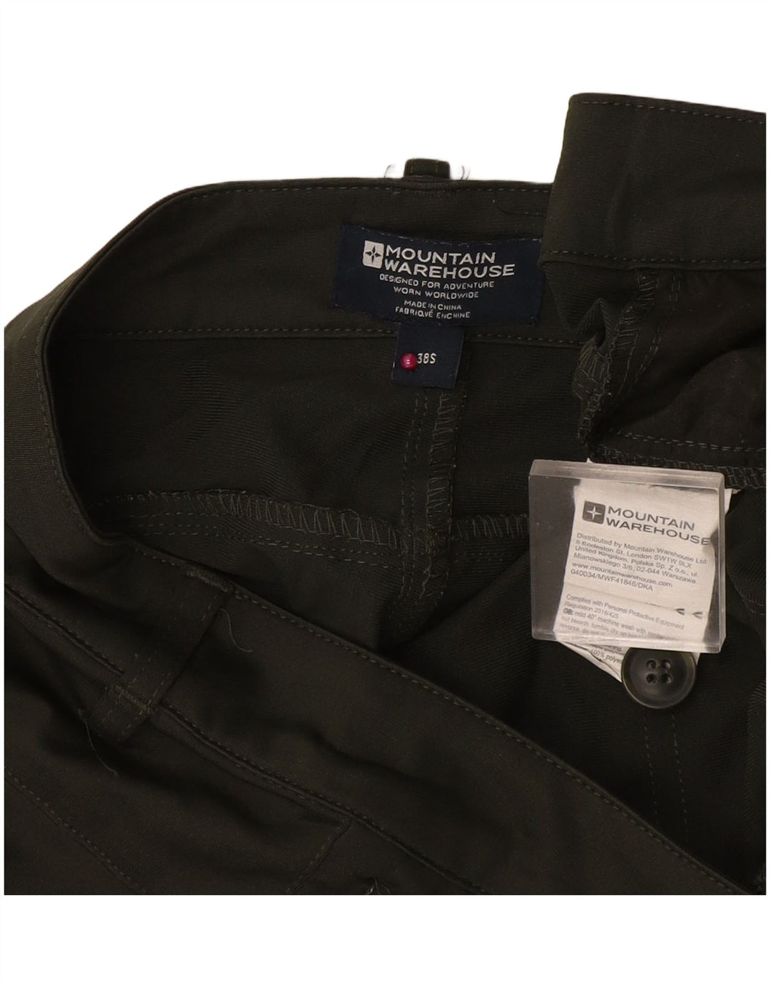Pantalón chino ajustado para mujer de Mountain Warehouse W38 L30 Poliéster verde