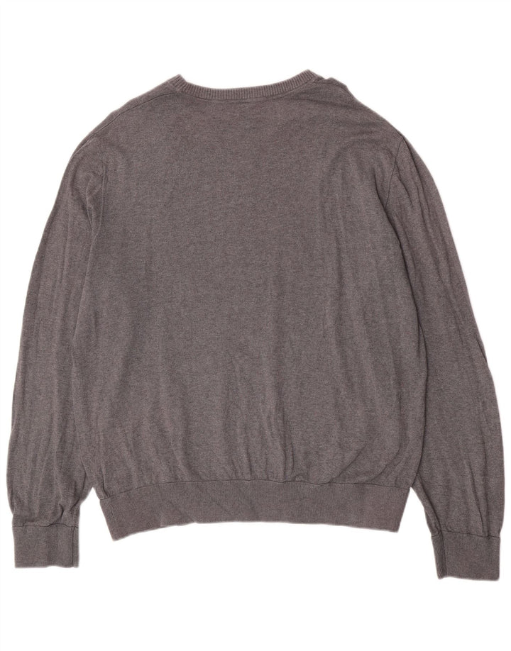 Gap Jersey De Cuello Redondo Para Hombre XL Algodón Gris
