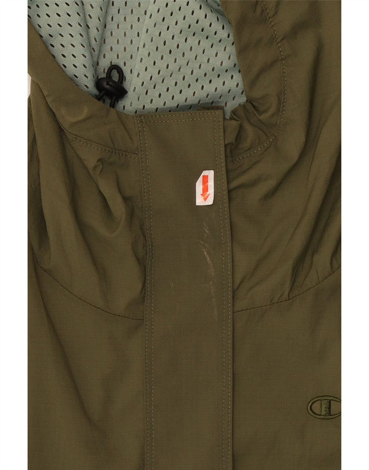 Champion Chaqueta impermeable con capucha de gran tamaño para mujer UK 10 Small Khaki