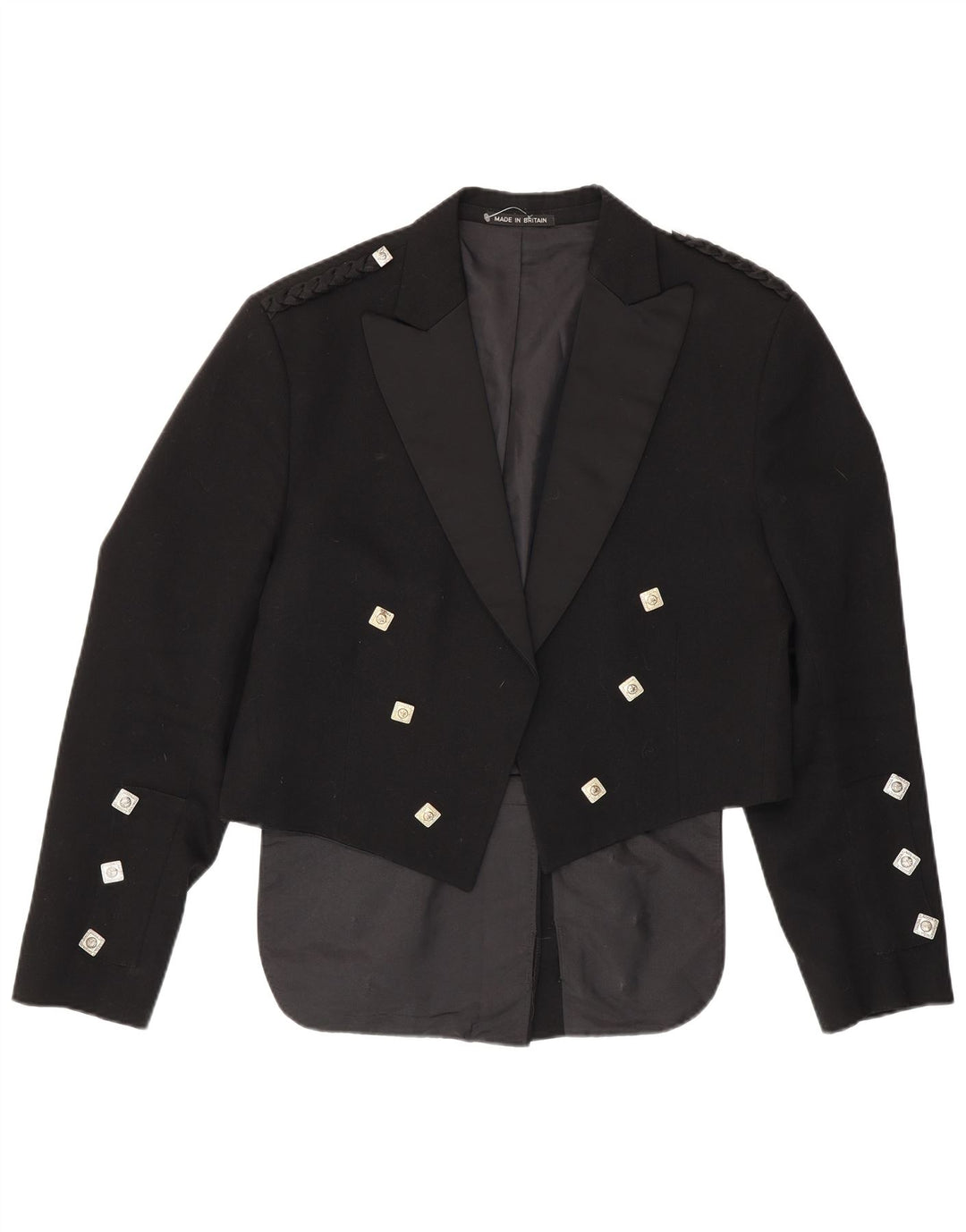 Chaqueta tipo blazer para mujer IT 46 Lana nueva negra grande