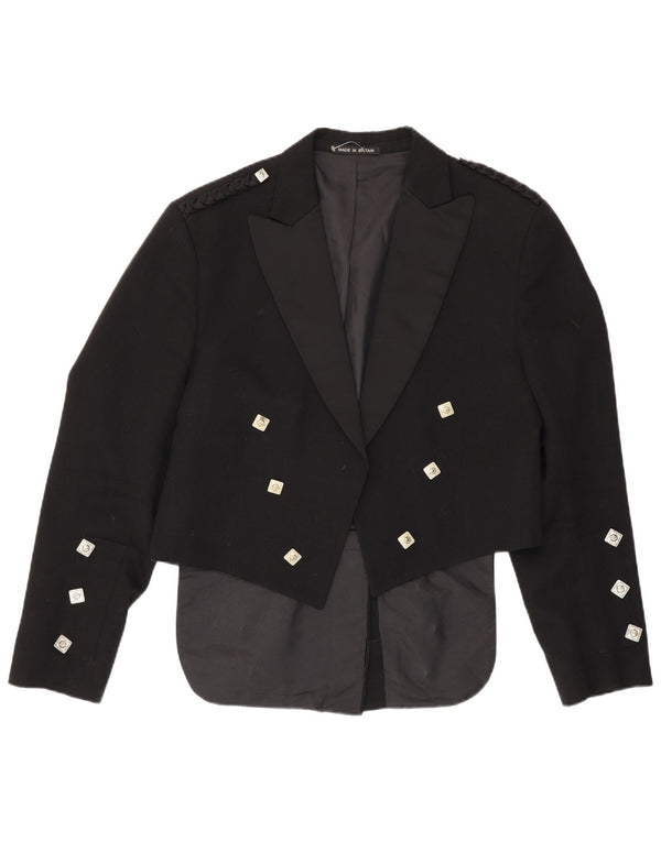 Chaqueta tipo blazer para mujer IT 46 Lana nueva negra grande