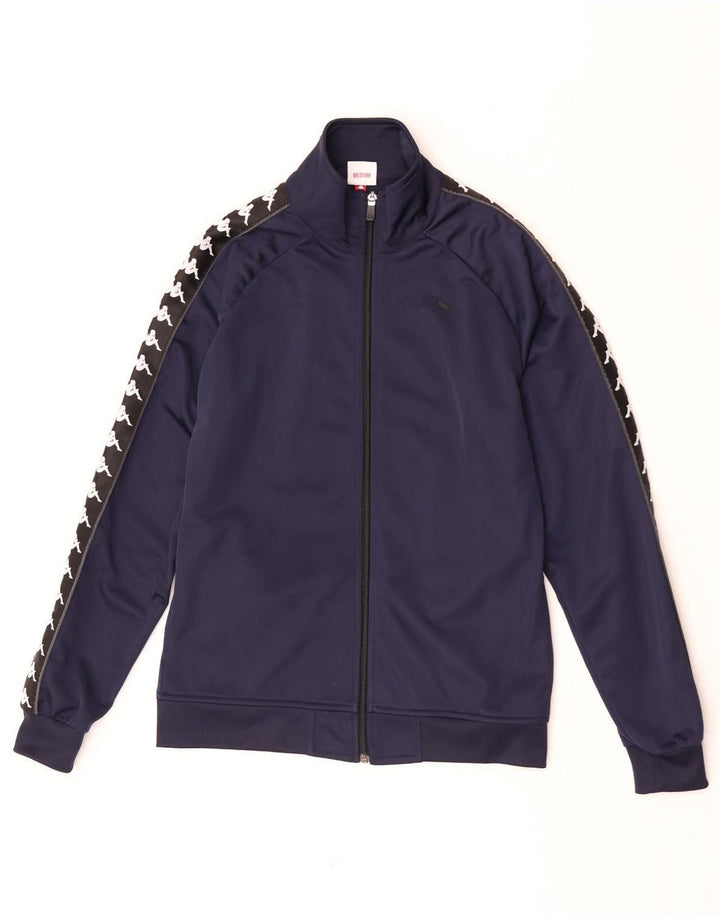Kappa Hombre Chaqueta Top De Chándal Con Gráfico Medium Azul Marino Colorblock