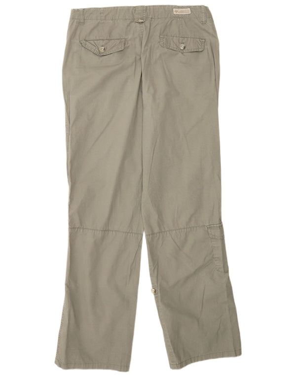 Columbia Pantalones cargo rectos para mujer US 12 Large W30 L30 Algodón caqui