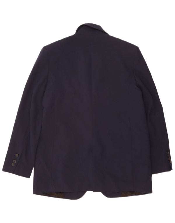 Zara Chaqueta Blazer Extragrande con 1 Botón para Mujer UK 10 Small Azul Marino
