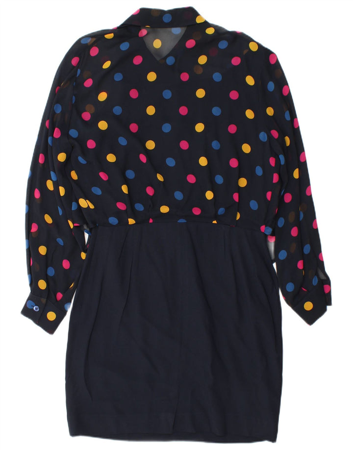 Arezia Vestido tubo con lazo delantero para mujer UK 10 Small Azul marino manchado