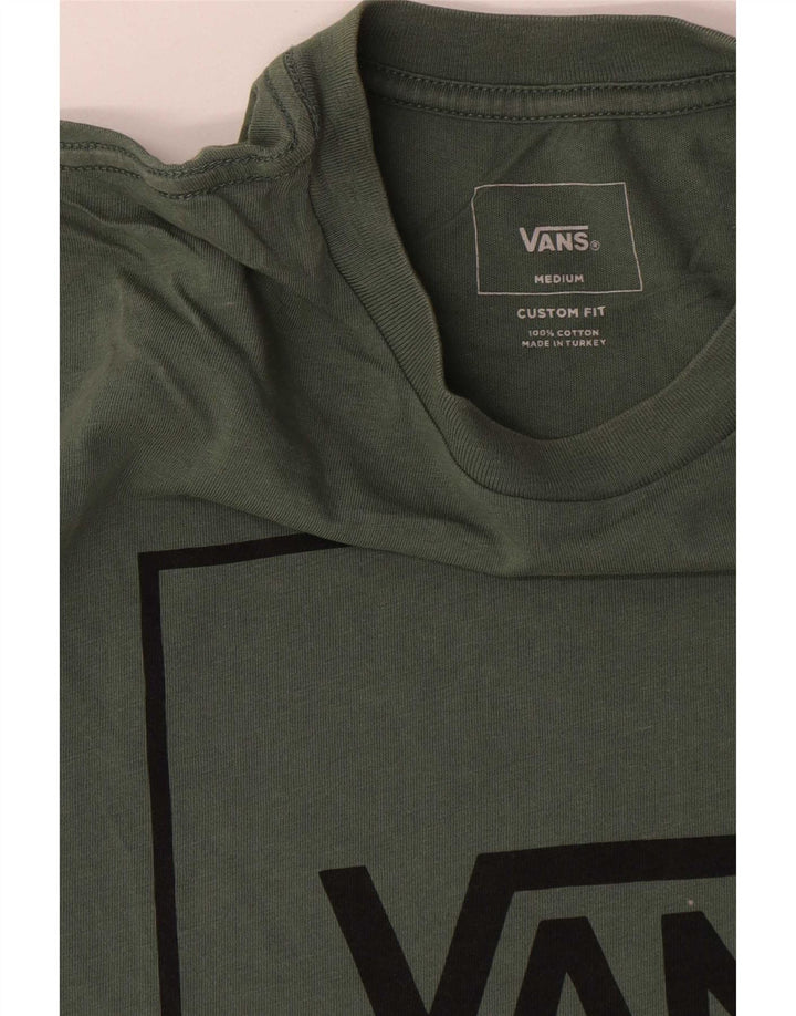 Vans Camiseta con gráfico de ajuste personalizado para hombre, parte superior de algodón verde medio