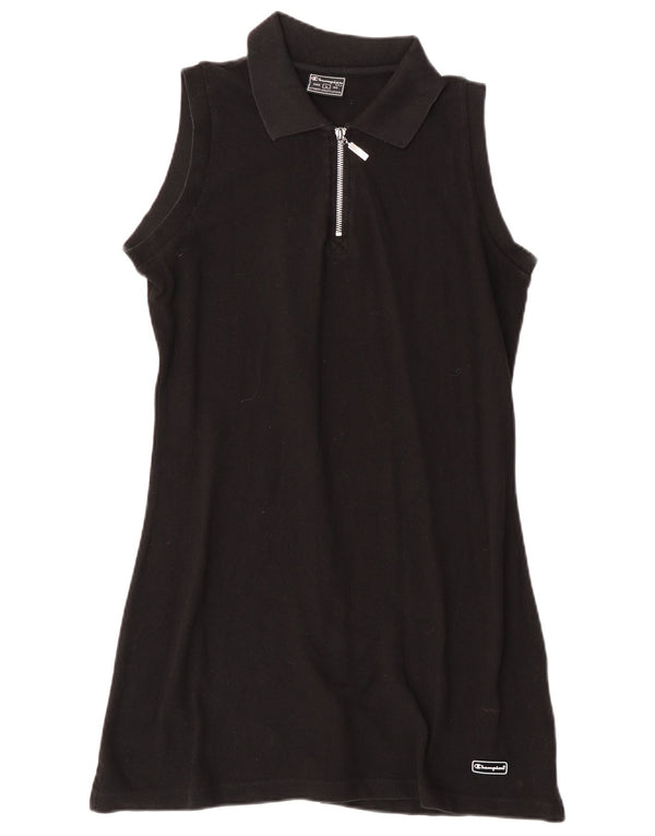 CHAMPION Vestido polo sin mangas para mujer UK 46 Grande Negro