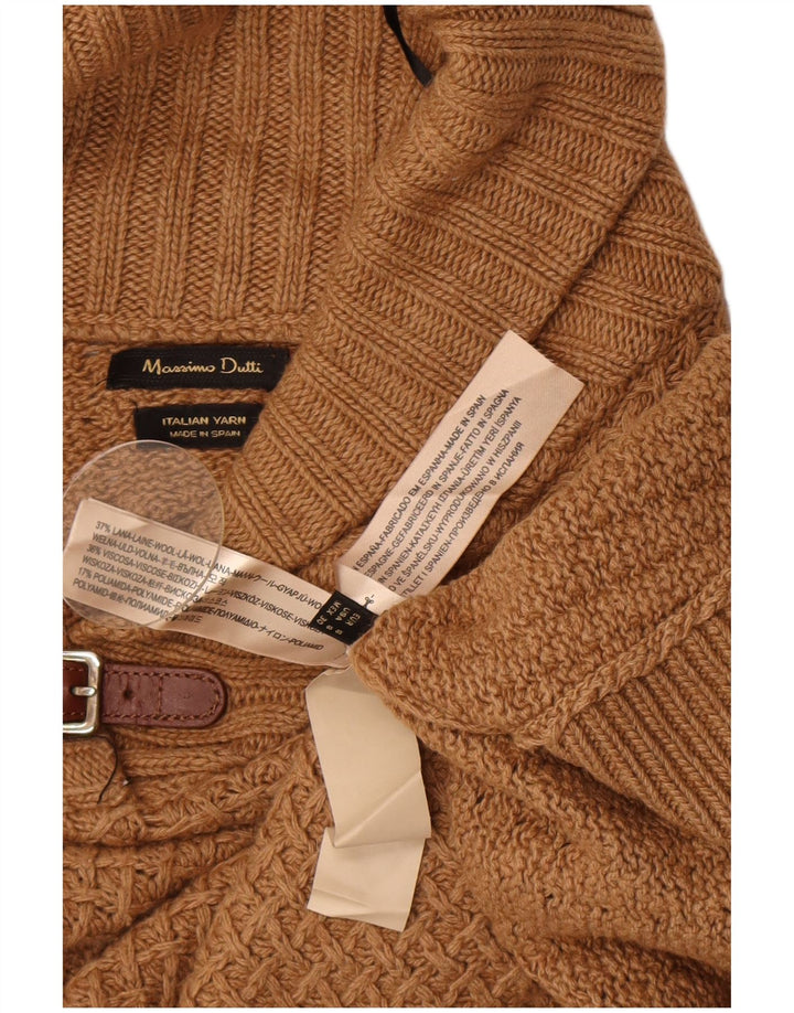 Massimo Dutti Poncho Jumper para Mujer US 8 Lana Marrón Medio