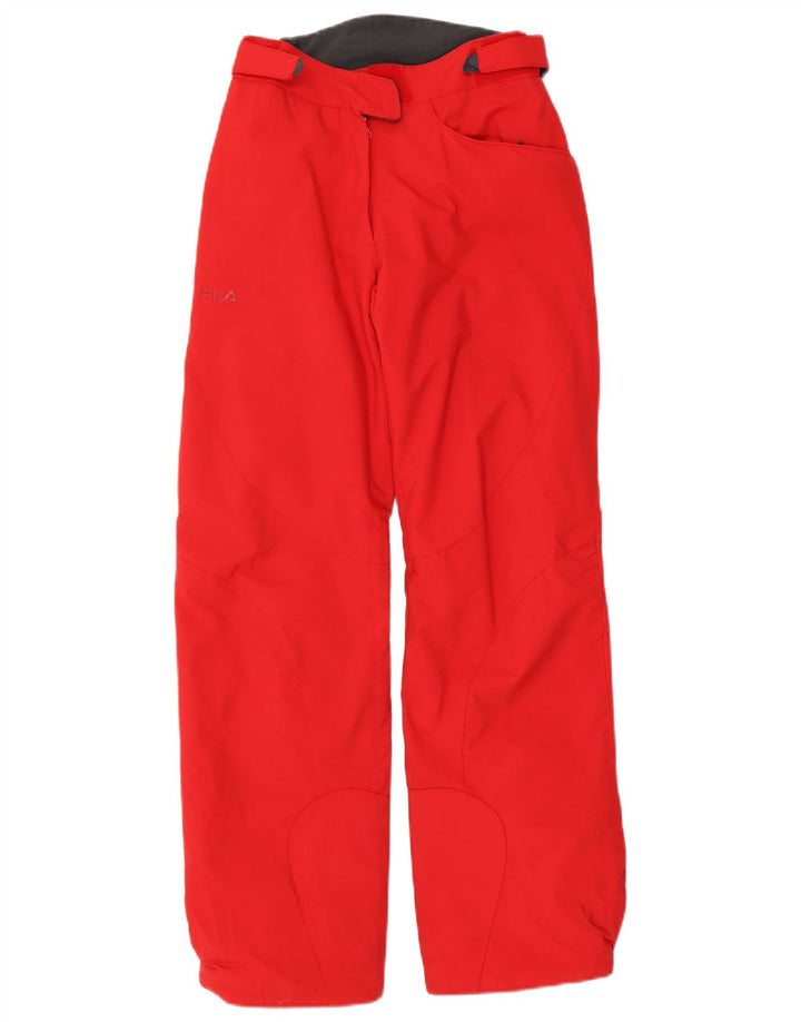 Fila Pantalones de esquí para mujer UK 10 Small Red Polyamide