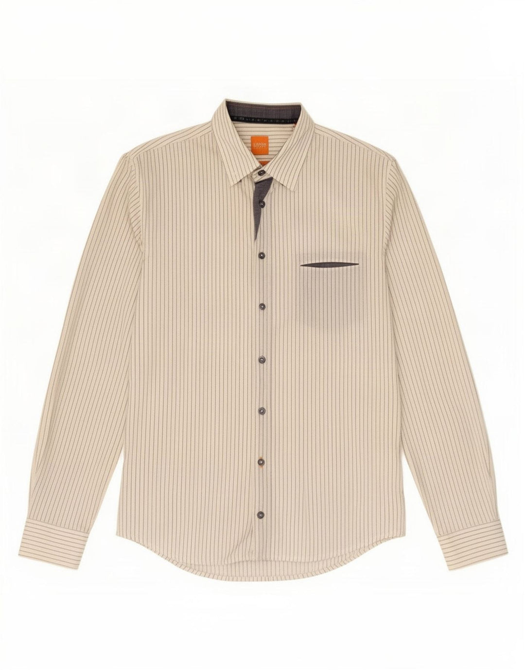 Camisas HUGO BOSS Mujer | Camisa slim fit de algodón a rayas blancas medianas
