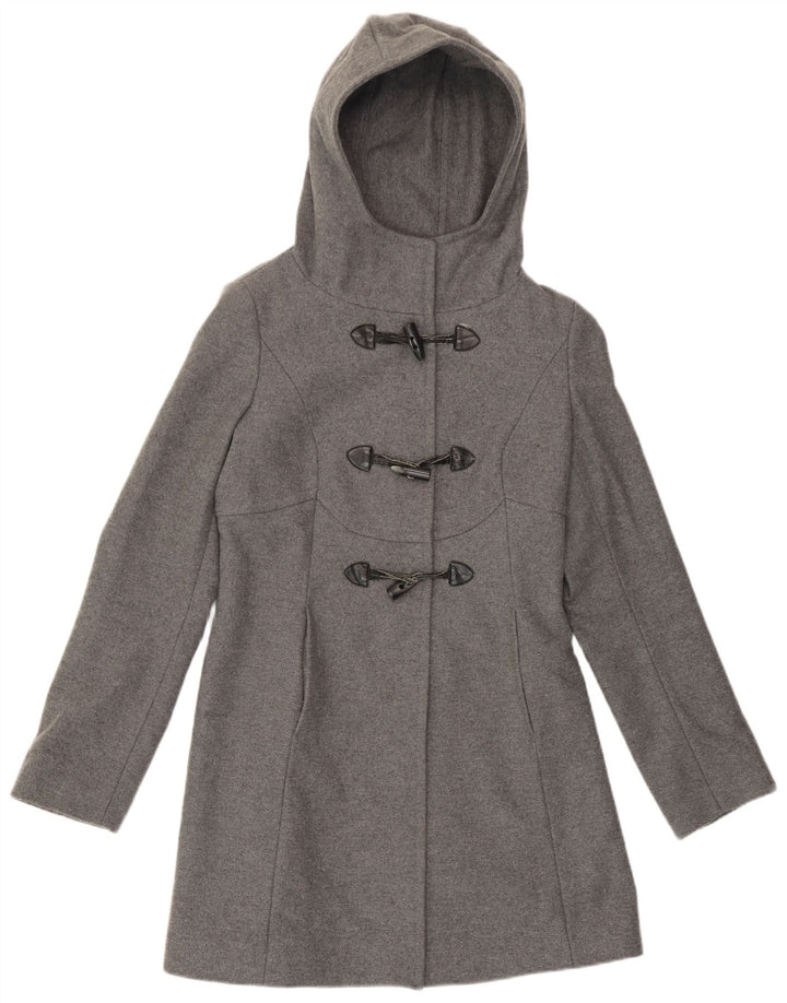 Benetton Trenca Con Capucha IT 40 Small Gris Lana