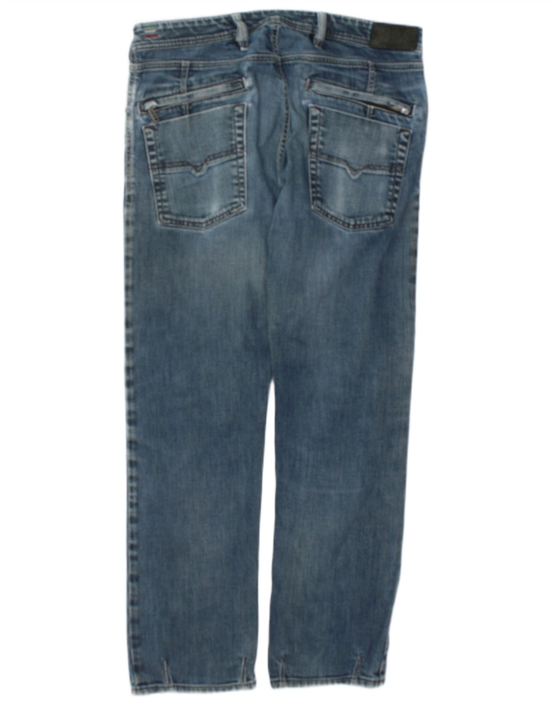 Diesel Vaqueros Rectos Hombre W32 L30 Algodón Azul