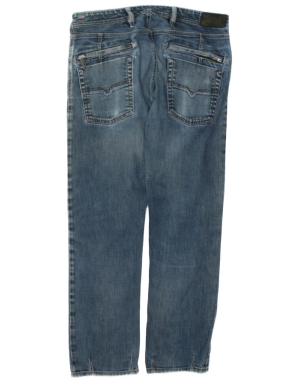 Diesel Vaqueros Rectos Hombre W32 L30 Algodón Azul