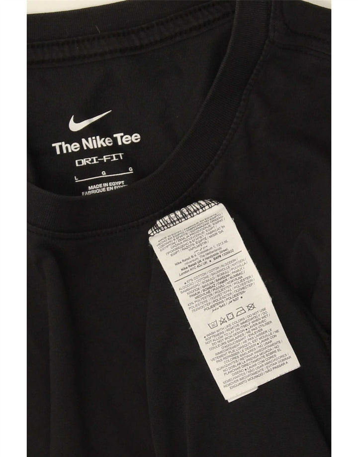 Nike - Camiseta Dri Fit para hombre, talla grande, algodón negro