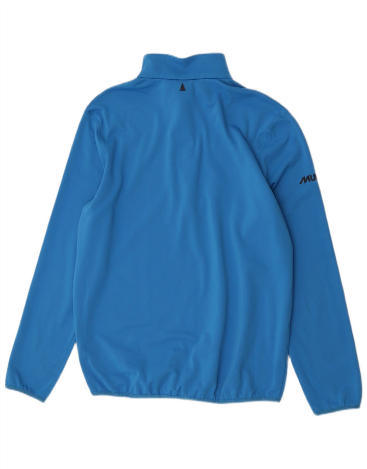Musto Hombre Zip Neck Sudadera Jumper XL Poliéster Azul