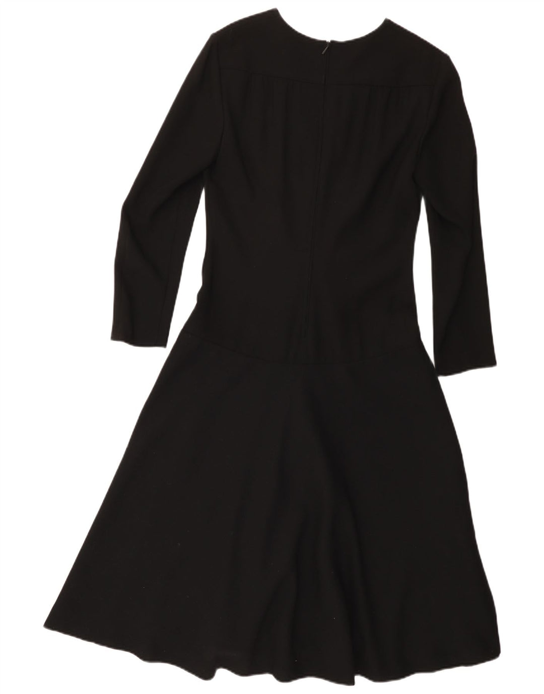 Yvette Vestido evasé de manga larga para mujer EU 40 Mediano Acetato negro
