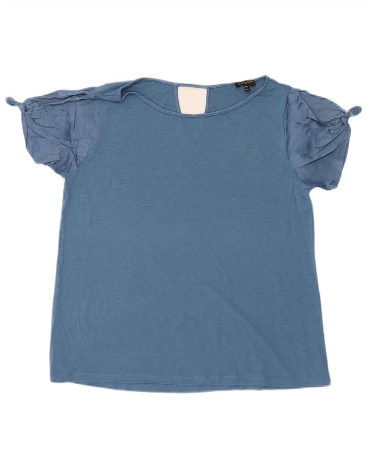 Massimo Dutti Camiseta Mujer Top UK 44 Large Azul