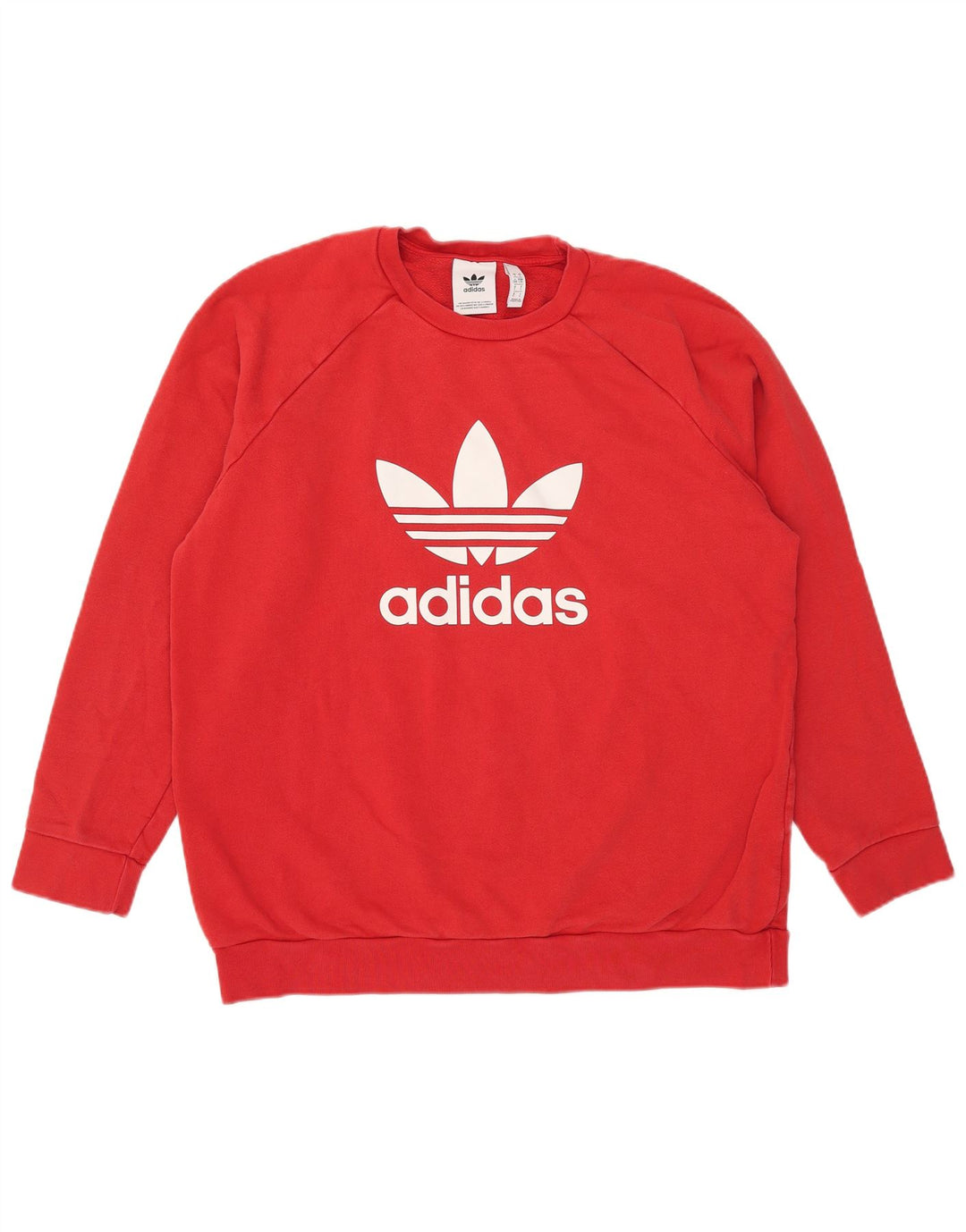 Adidas Hombre Graphic Sudadera Jumper Grande Rojo Algodón