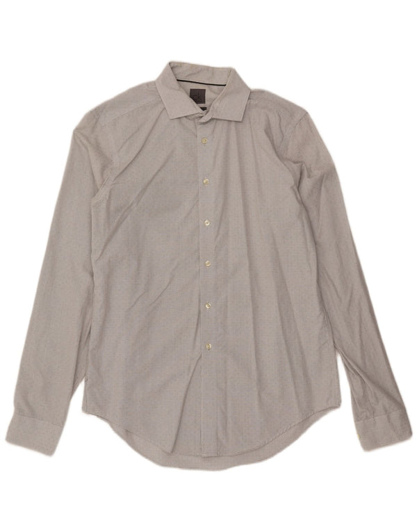 Calvin Klein Camisa Slim Fit para Hombre Talla 16 Grande Algodón a Cuadros Blanco Roto