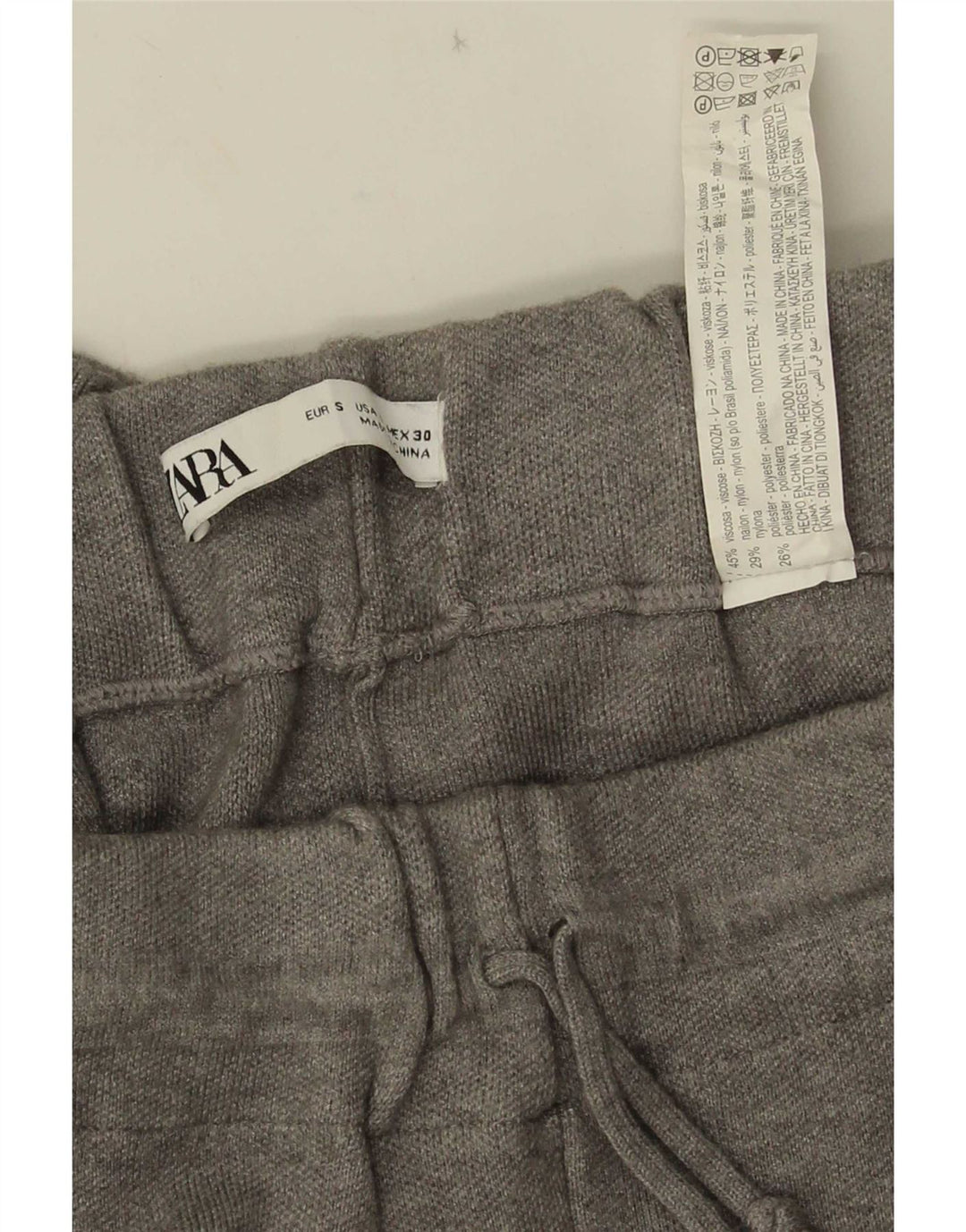Zara Hombre Pantalones Chándal Joggers Small Gris Viscosa