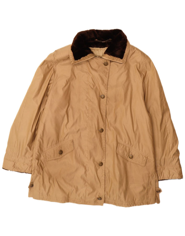 Delmod Abrigo cortavientos extragrande para mujer UK 18 XL Poliéster beige