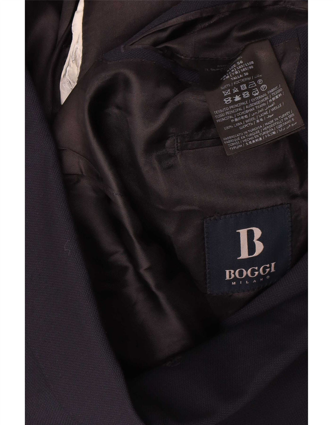 Boggi Chaqueta Milano de 2 Botones para Hombre IT 56 3XL Lana Azul Marino