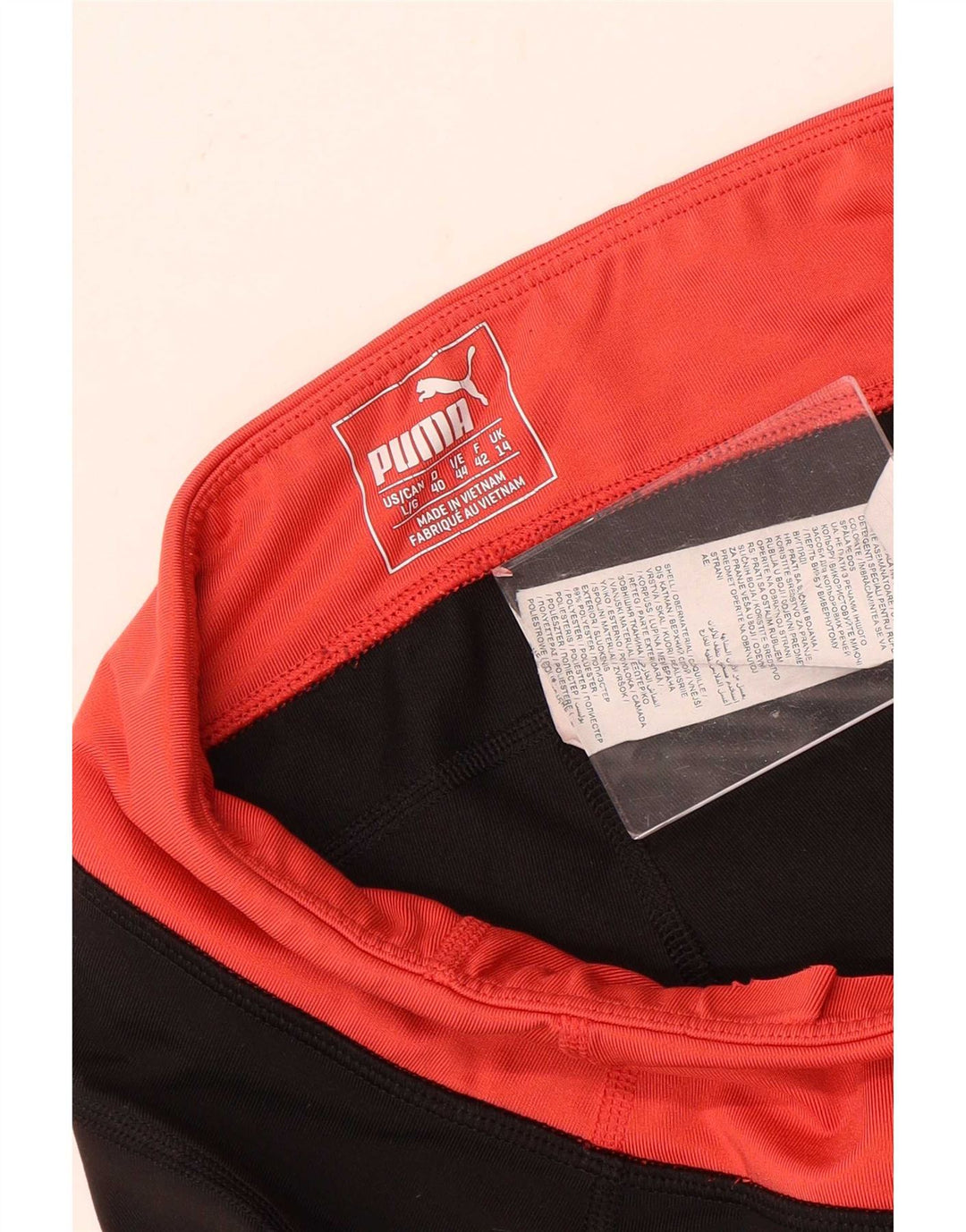 Puma Leggings Capri para Mujer UK 44 Mediano Negro Colorblock Poliéster