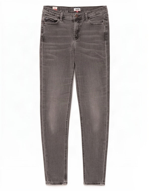 Tommy Hilfiger Vaqueros pitillo de talle medio para mujer W28 L30 Algodón gris