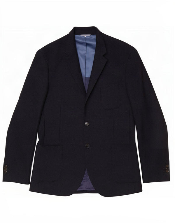 Tommy Hilfiger Chaqueta tipo blazer de 2 botones para hombre IT 48 Lana azul marino mediana