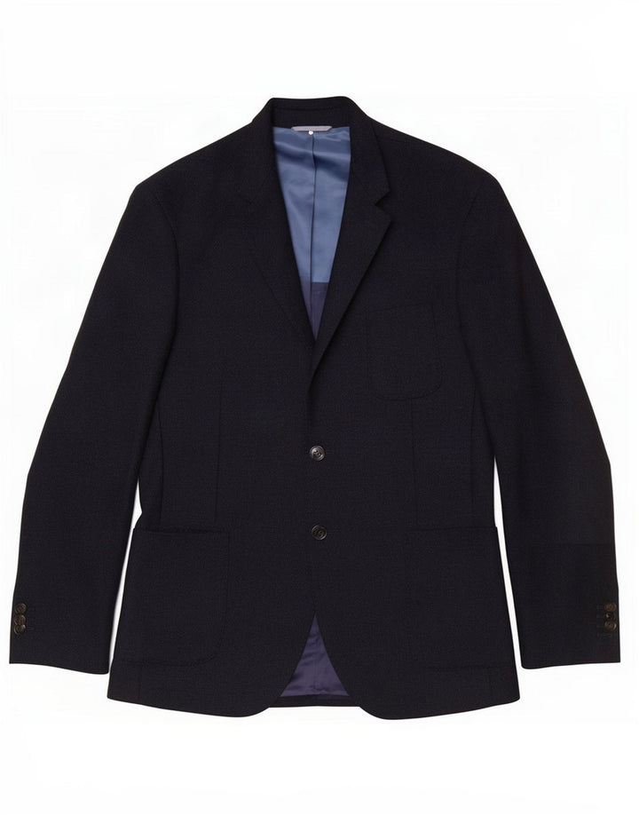 Tommy Hilfiger Chaqueta tipo blazer de 2 botones para hombre IT 48 Lana azul marino mediana