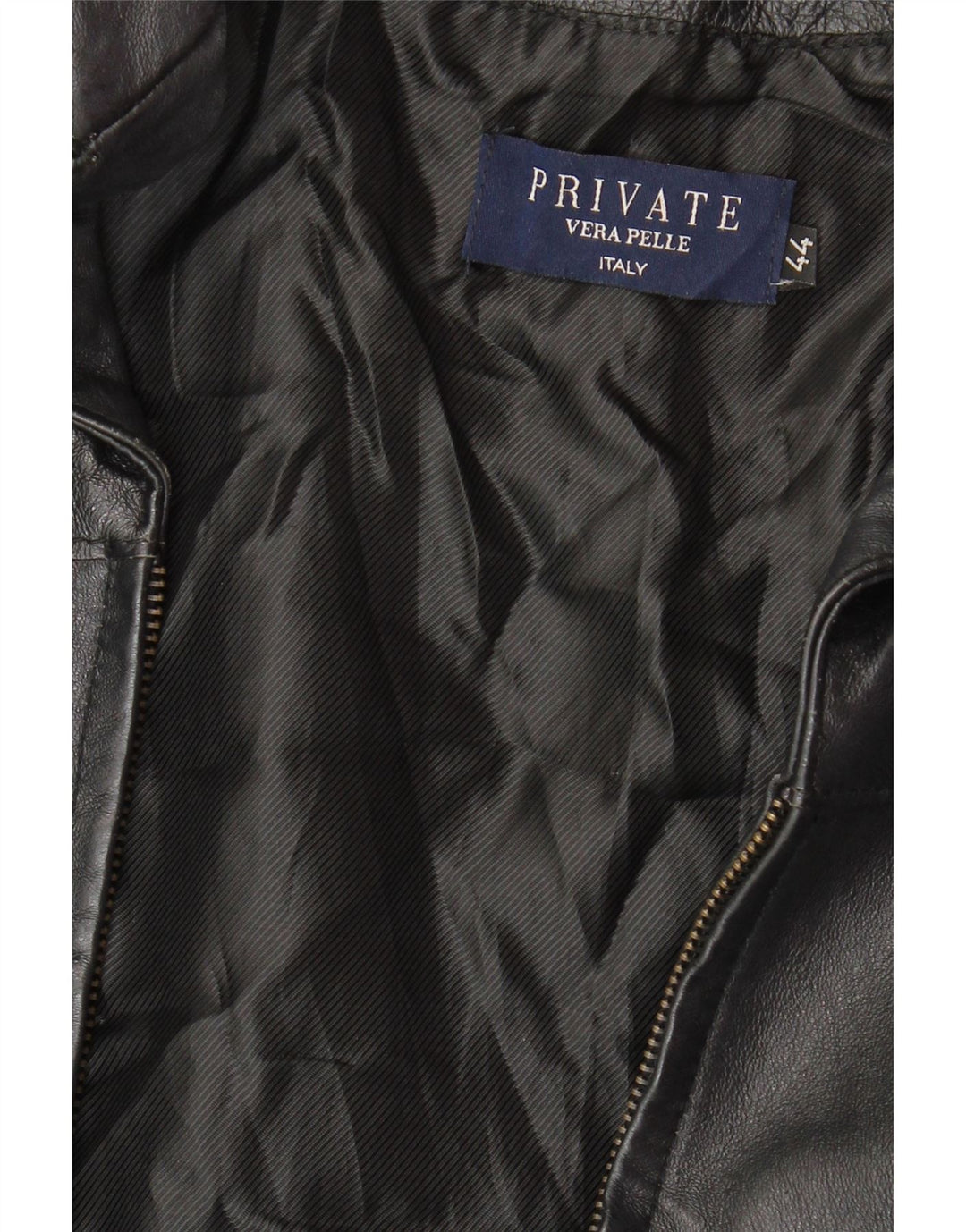 PRIVATE Chaqueta de cuero para mujer IT 44 Cuero negro mediano