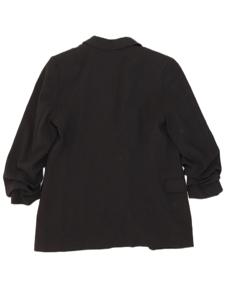 Marks & Spencer Chaqueta Blazer para Mujer UK 12 Mediana Poliéster Negro