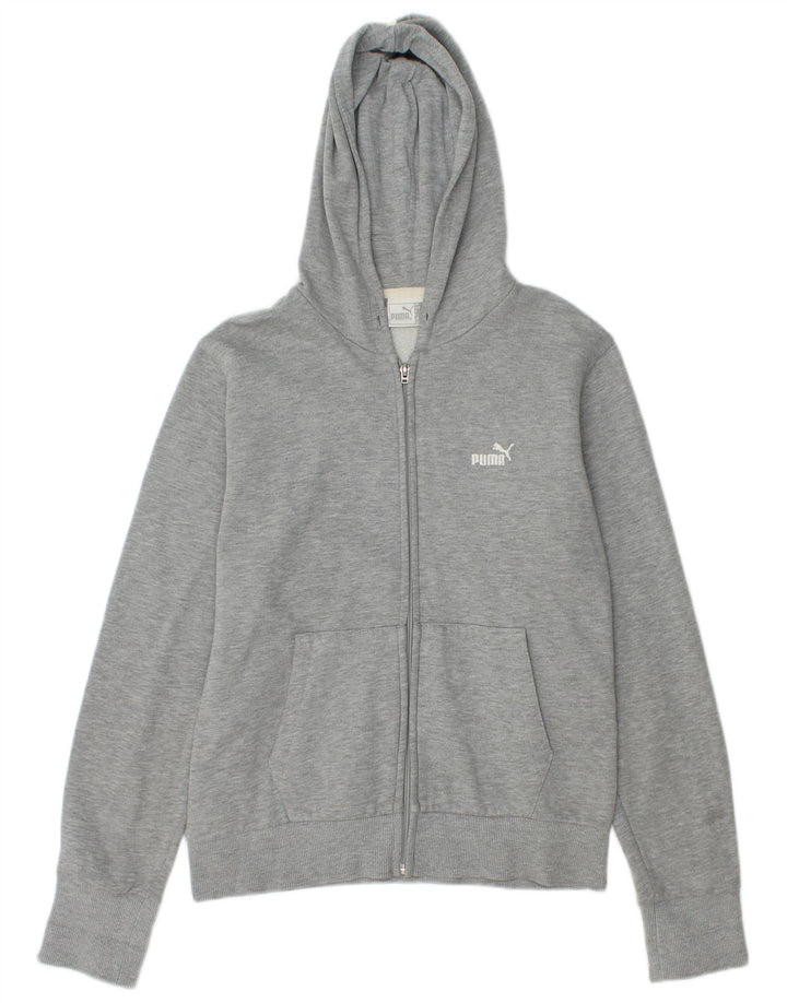 Puma - Sudadera con capucha y cremallera para mujer, talla 40, color gris medio
