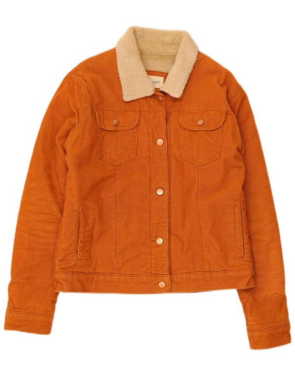 Wrangler Chaqueta de pana Sherpa para mujer UK 44 Grande Algodón naranja