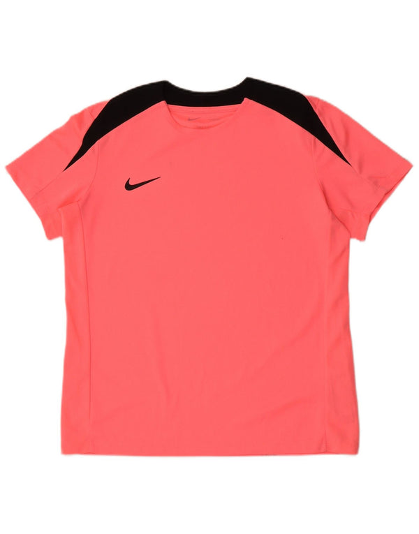 Camiseta Nike Dri Fit para hombre, talla grande, color rosa, poliéster