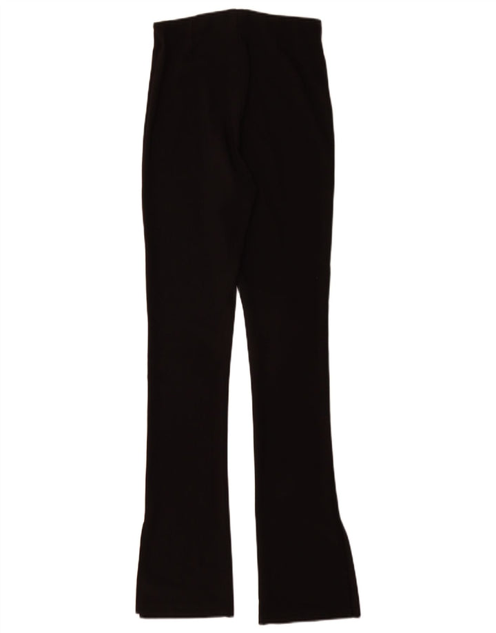 Zara Mujer Leggings Acampanados Reino Unido 8 Pequeño Negro