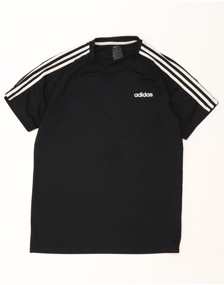 Adidas Mens Climalite Camiseta Top Medio Negro Poliéster