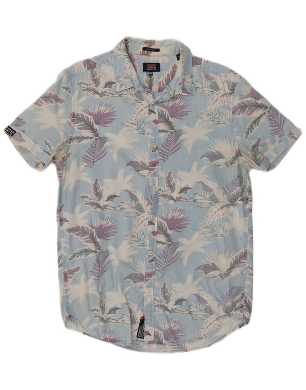 Superdry Camisa De Manga Corta Regular Fit De Algodón Floral Azul Medio