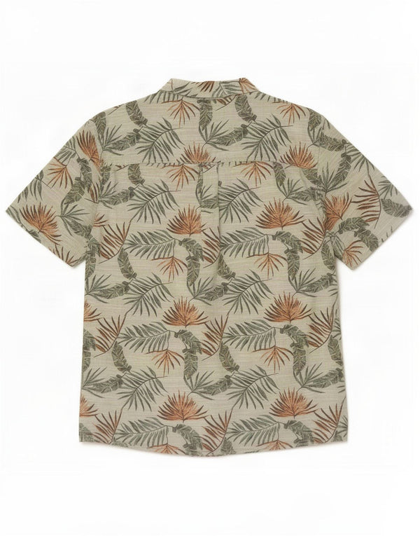 Camisa hawaiana de manga corta para hombre Fat Face XL Algodón floral verde