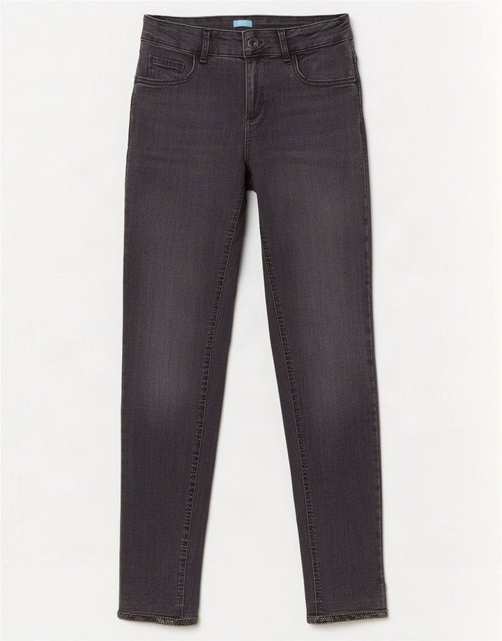 Jeans Liu Jo Mujer Slim W30 L28 Algodón Gris