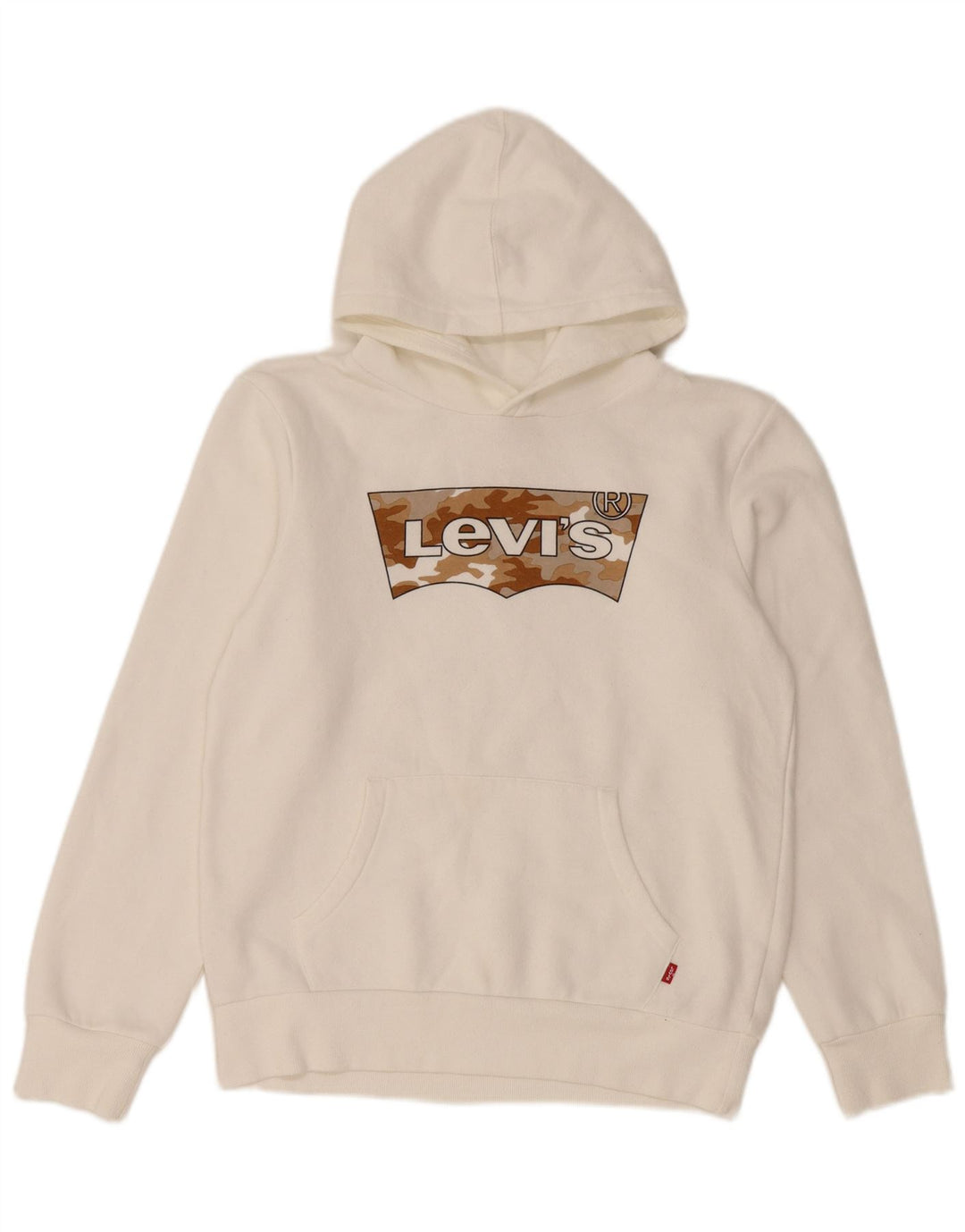 LEVI'S Sudadera con capucha gráfica para niños 13-14 años Algodón blanco