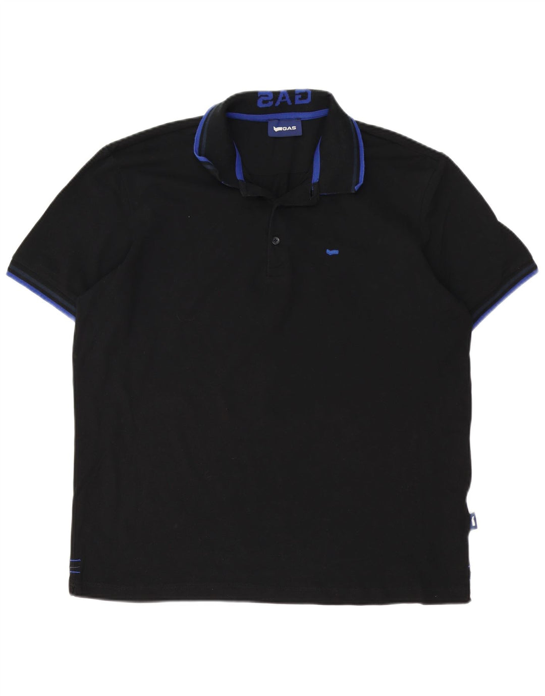 Polo Gas Hombre 3XL Algodón Negro