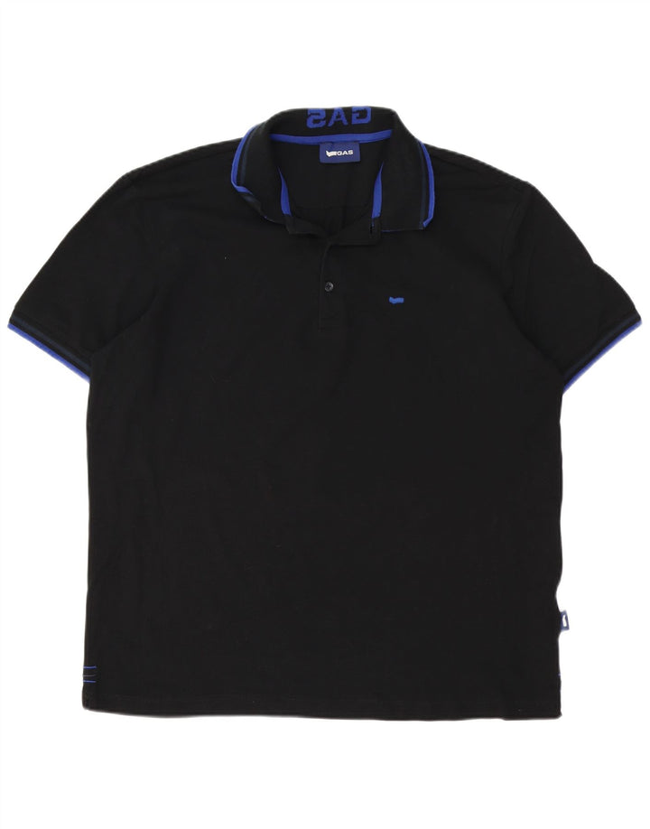 Polo Gas Hombre 3XL Algodón Negro