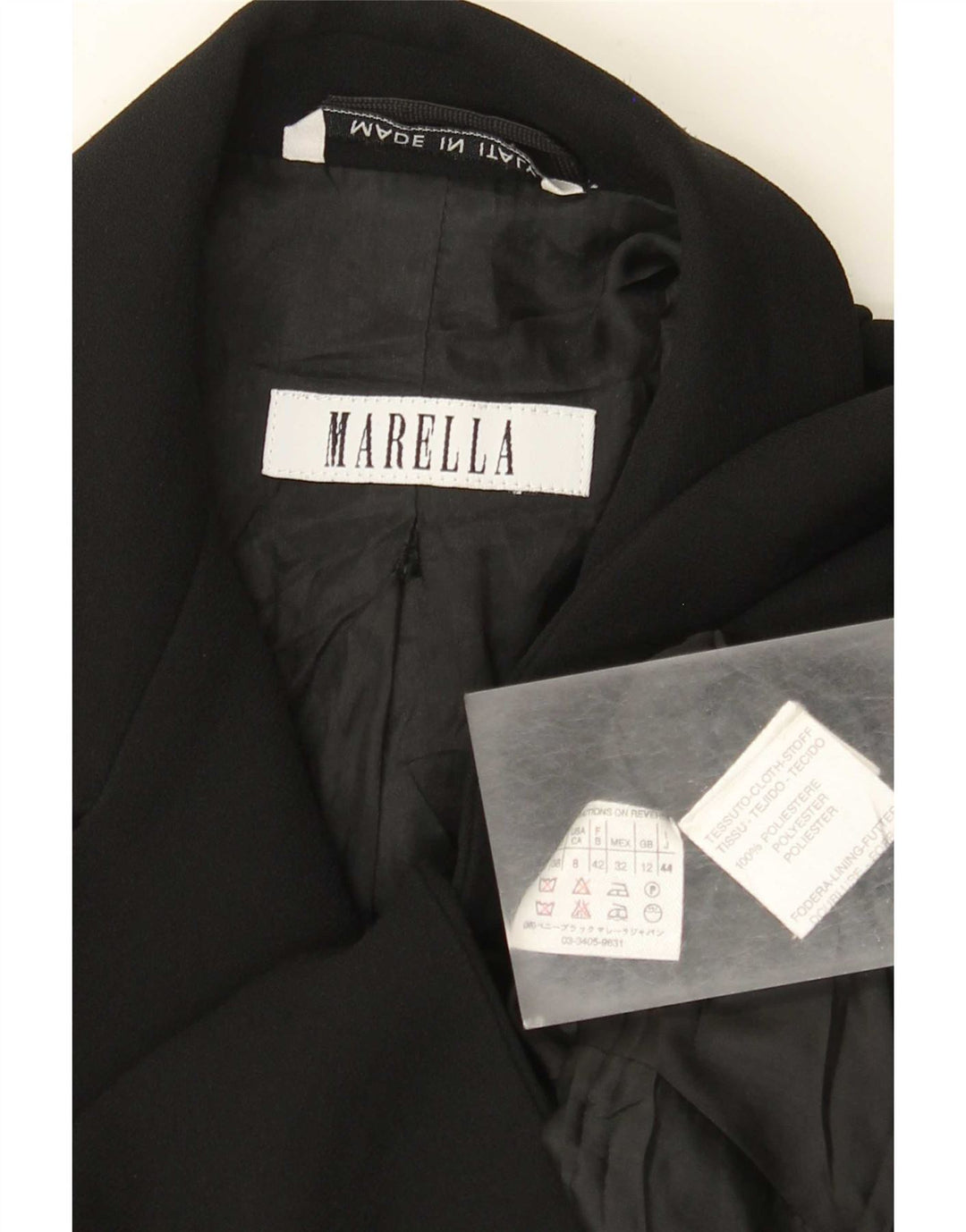 Marella Chaqueta Bolero para Mujer UK 42 Mediana Poliéster Negro