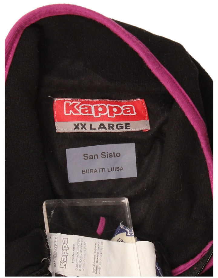 Kappa Chaqueta Polar Mujer UK 20 2XL Negro Poliéster