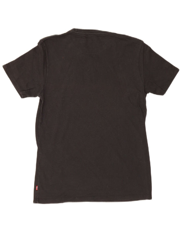 Levi's Camiseta gráfica para hombre Top Small Black Cotton