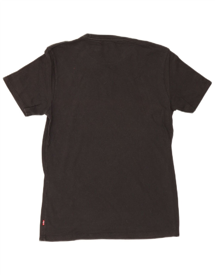 Levi's Camiseta gráfica para hombre Top Small Black Cotton