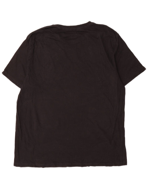 Hurley Hombre Camiseta Gráfica Top XL Algodón Negro