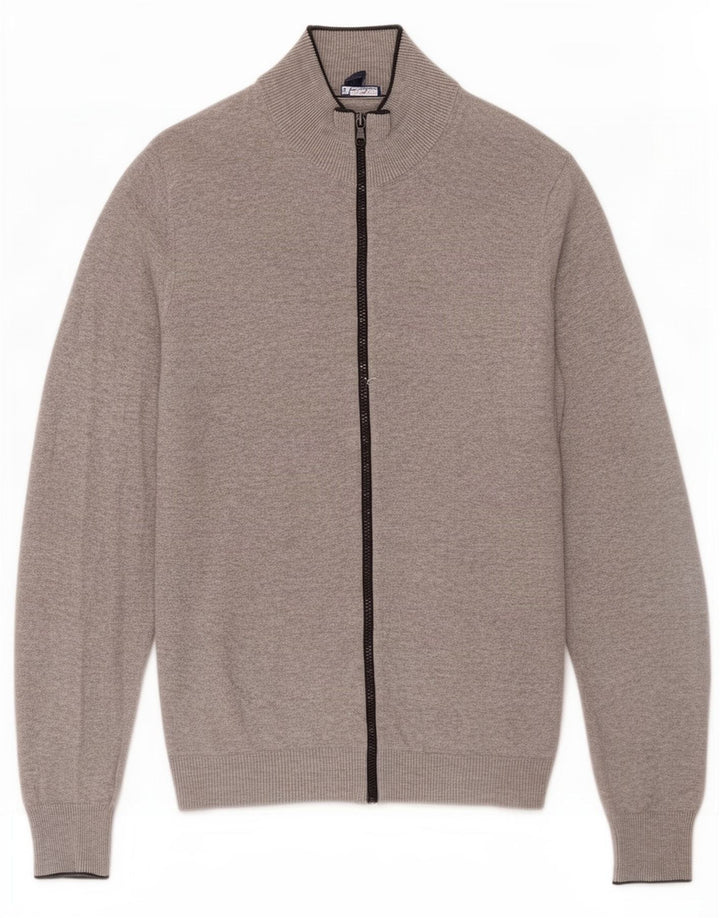 Jersey tipo cárdigan para hombre Gap de algodón gris medio